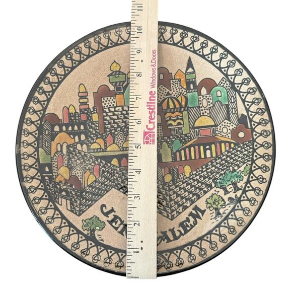 Jerusalem Ceramic Wall Plate Holy Old City Decorative Hebrew Jewish Judaism - Picture 4 of 5